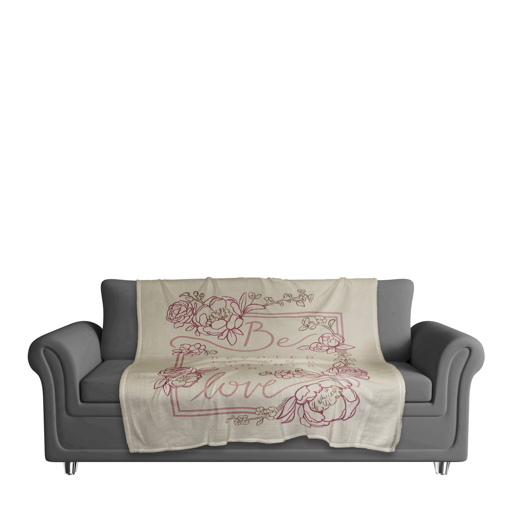 Be Devoted 50" x 60" Coral Fleece Blanket